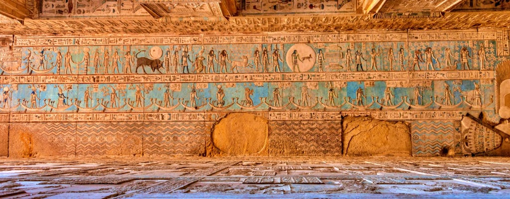 Visita guiada ao templo de Dendera e cruzeiro de felucca com almoço saindo de Luxor