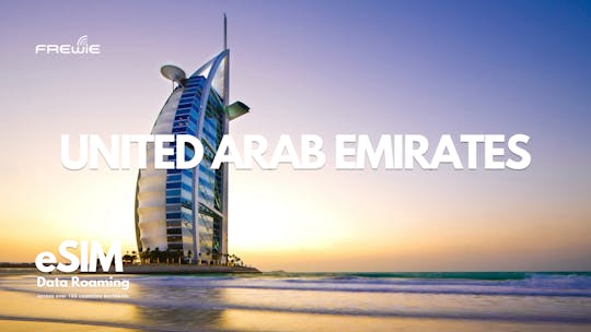 ESIM de dados dos Emirados Árabes Unidos: 0,3 GB diário a 20 GB - 30 dias