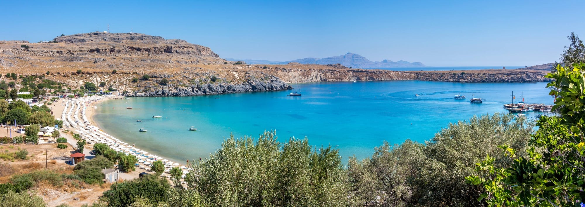 Boat Trip to Lindos with Swim Stops from Rhodes Port