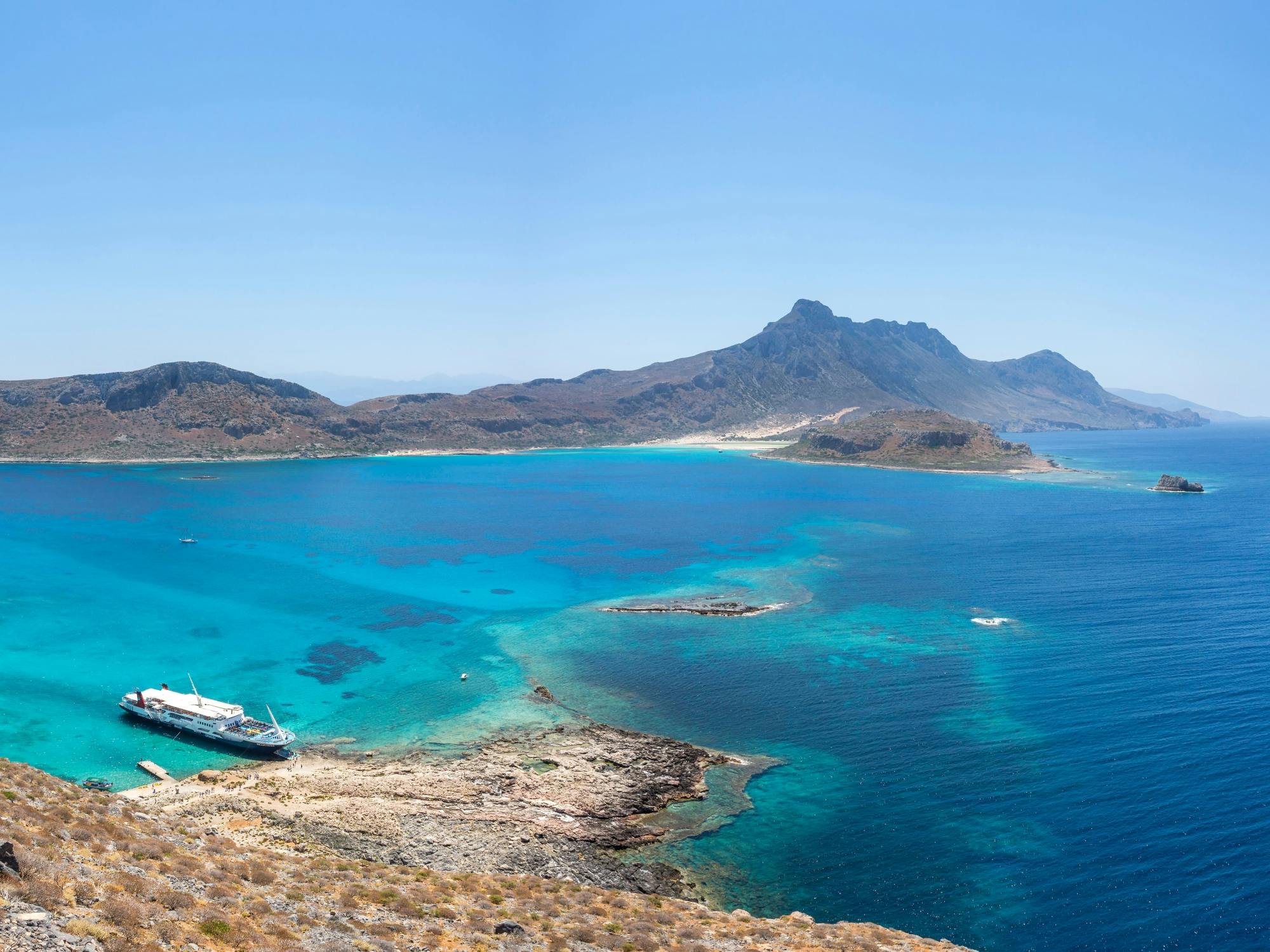 Balos and Gramvousa Catamaran Cruise from Kissamos with Transport