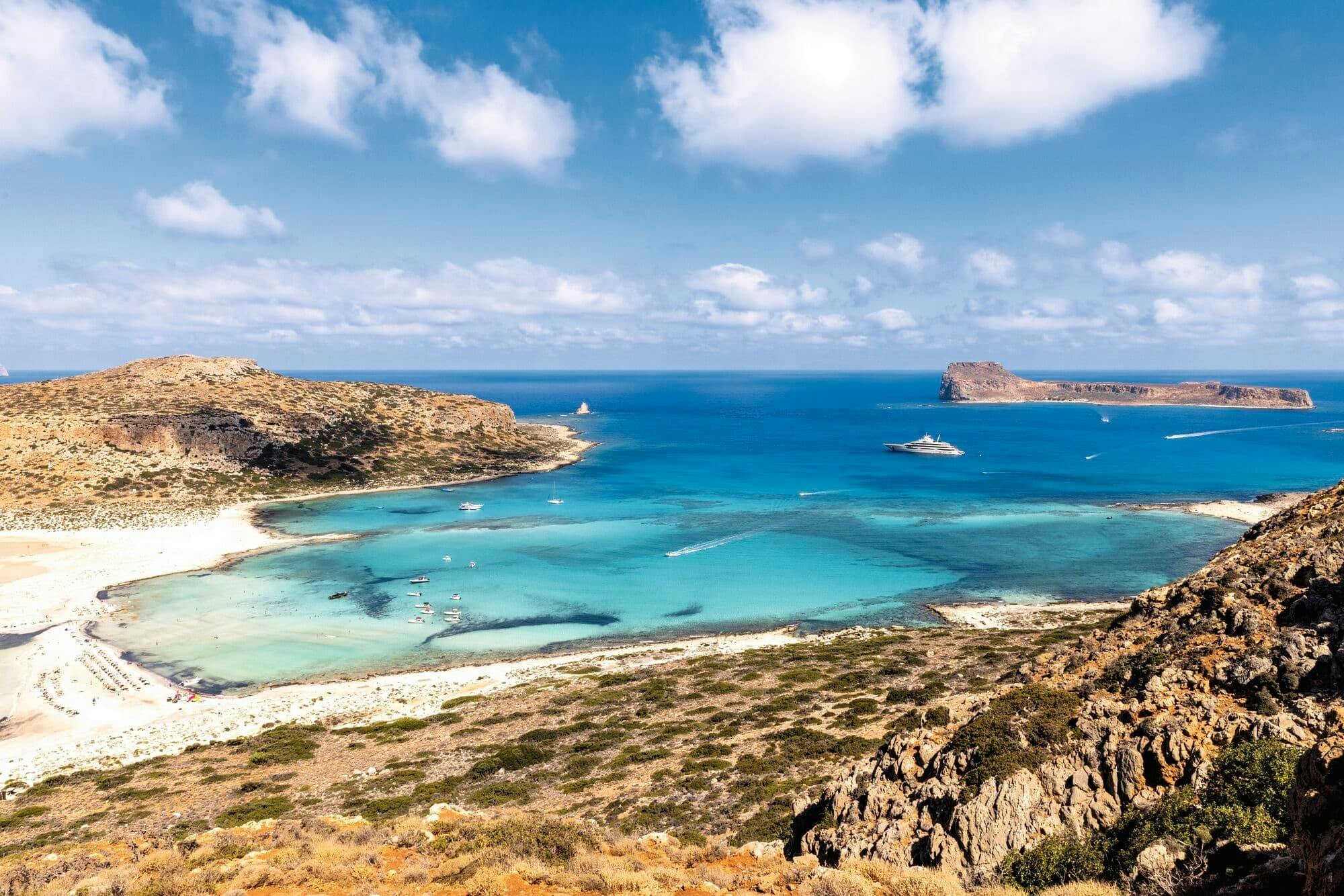 Balos and Gramvousa Catamaran Cruise from Kissamos with Transport