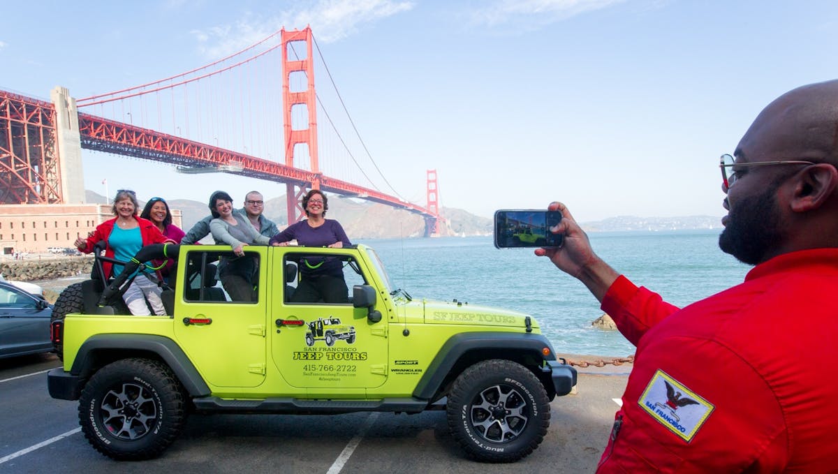 Privéstad, Muir Giant Redwoods en Sausalito converteerbare jeeptour