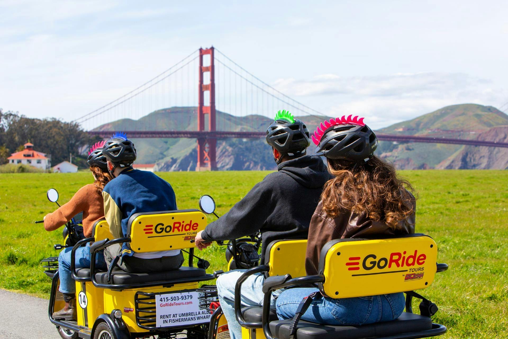 Verhuur van elektrische scooters met GPS-vertelde tour naar de Golden Gate Bridge