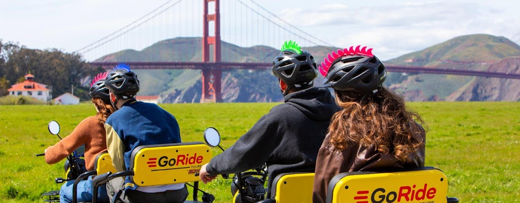 Noleggio scooter elettrici con tour narrato tramite GPS al Golden Gate Bridge