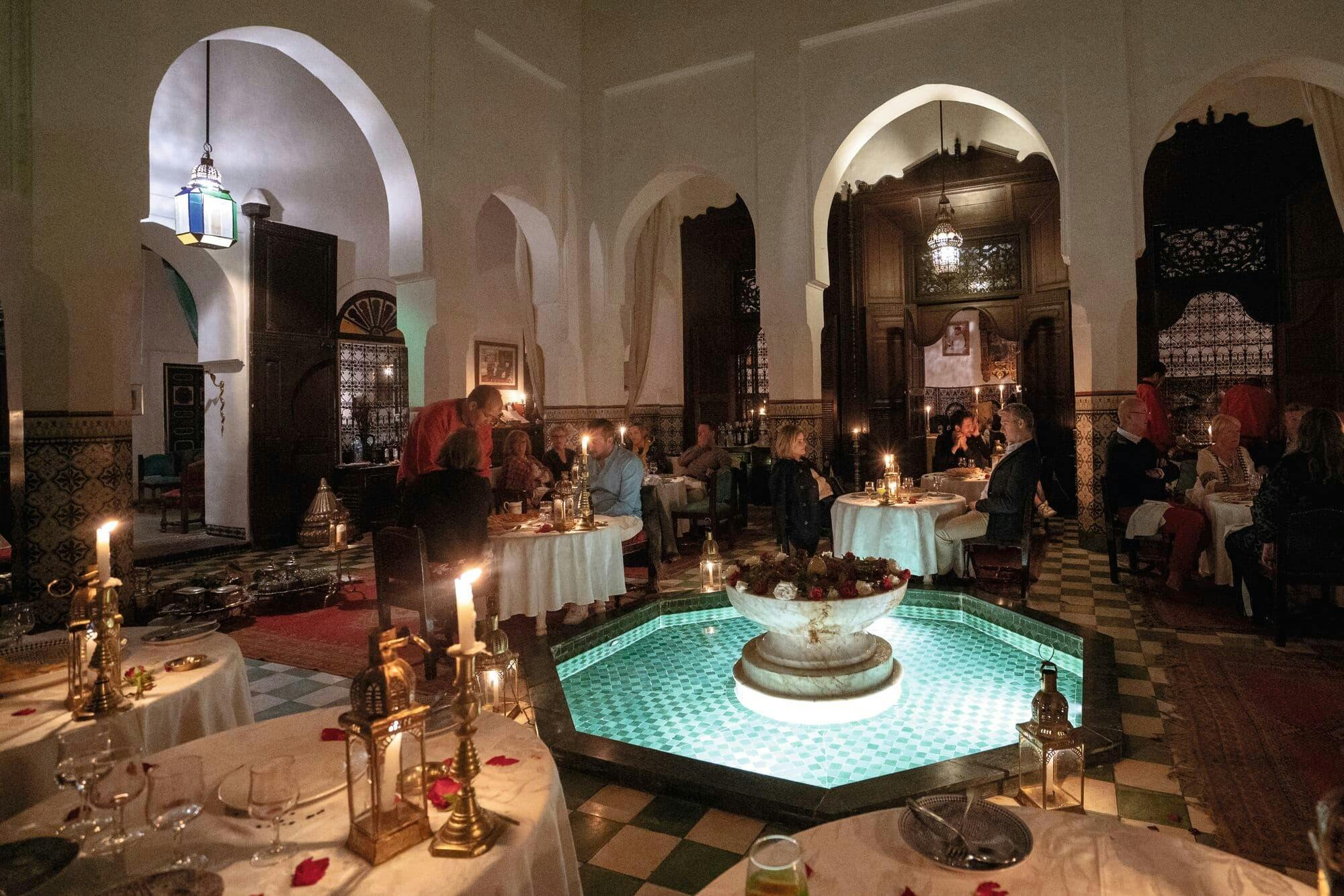 Riad Dinner in Marrakech Medina with Transport