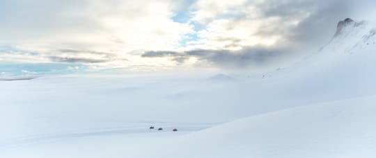 Langjökull glacier and ice tunnel snowmobile tour