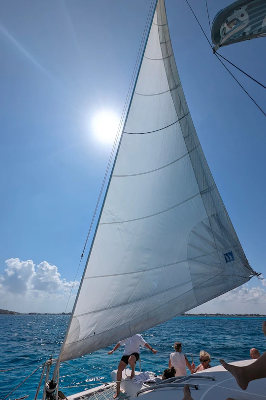 Isla Mujeres adults-only cruise with shared golf cart tour