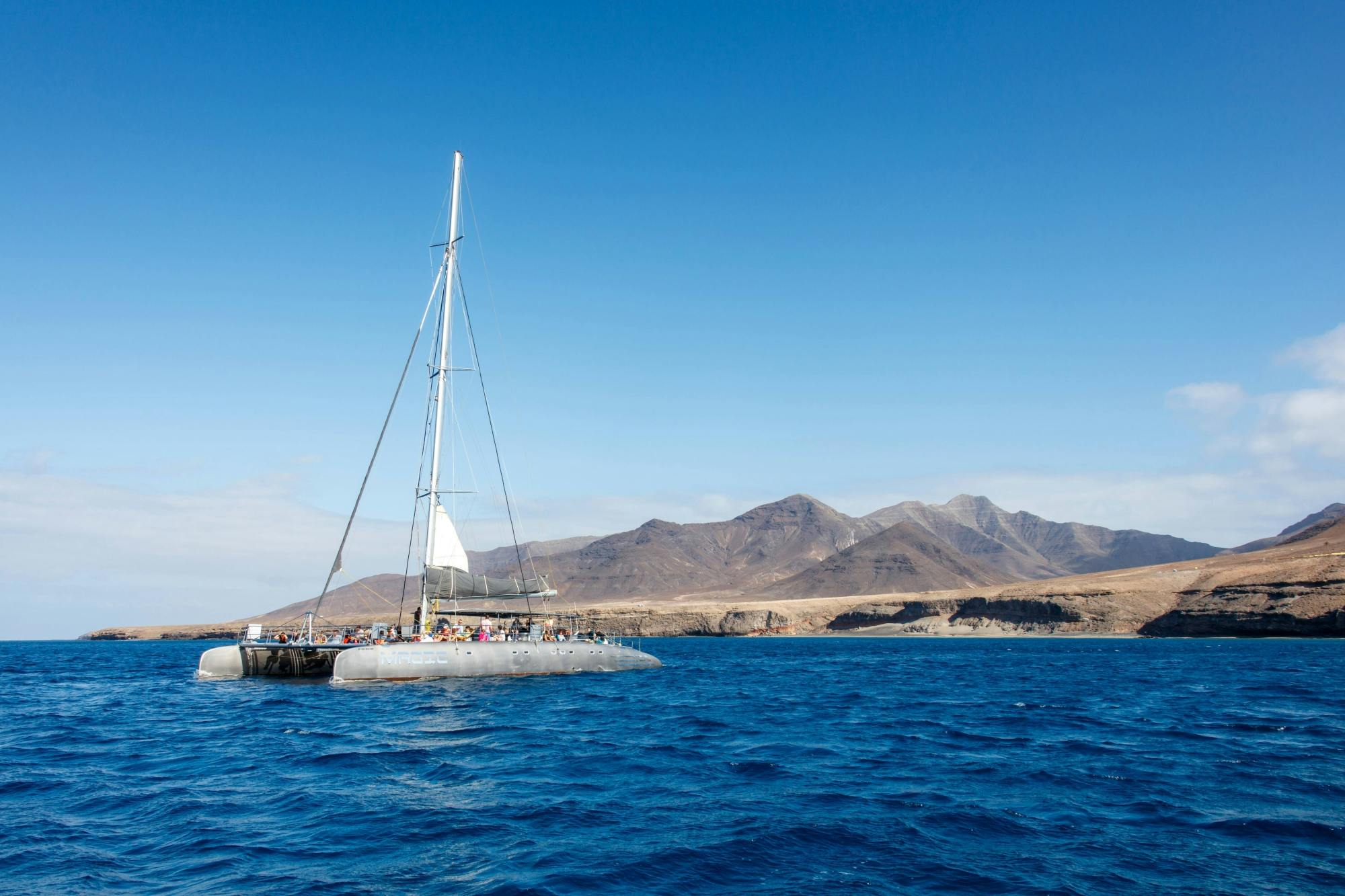 Sejltur ombord Magic-katamaran ved Fuerteventura