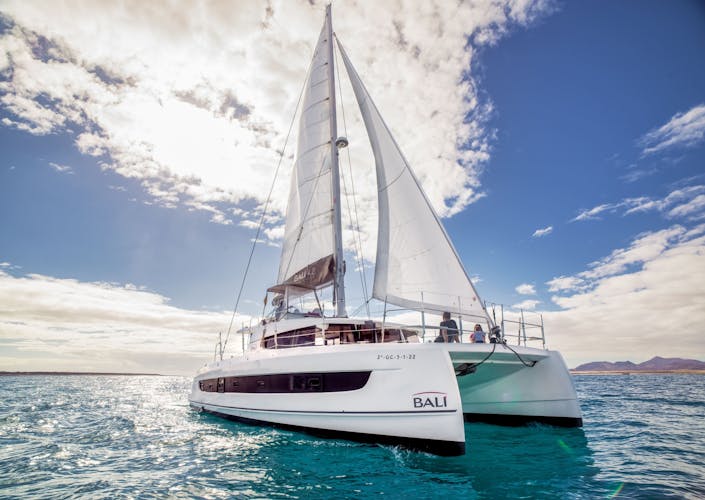 Luxury Oby Catamaran Cruise from Corralejo