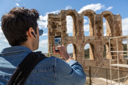 Södra sluttningen av Akropolis med AR, ljud och 3D-självguidad rundtur