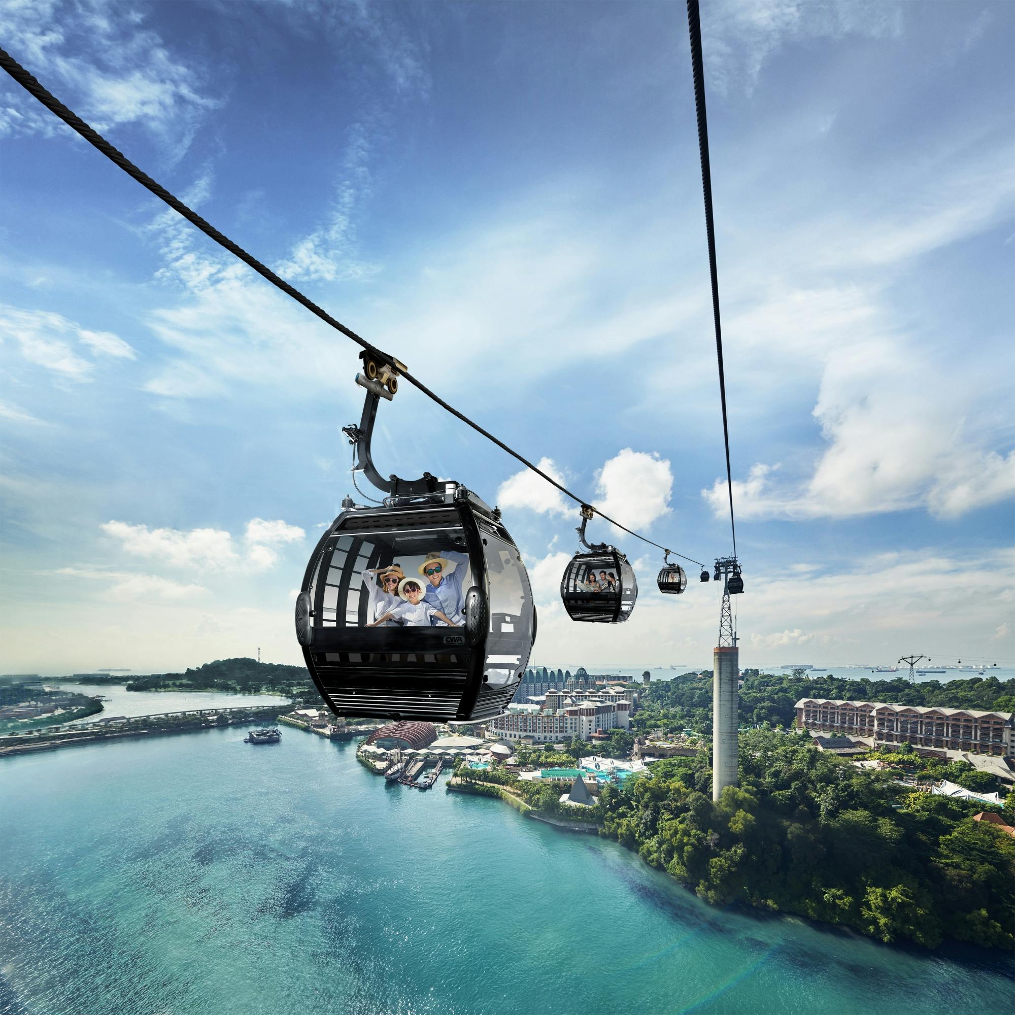 Bilhetes Skypass para o teleférico de Singapura