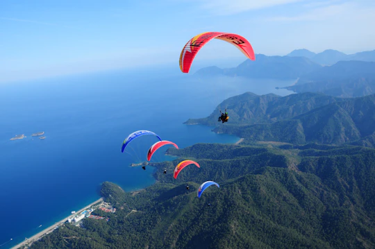 Mount Tahtali tandem paragliding flight from the summit