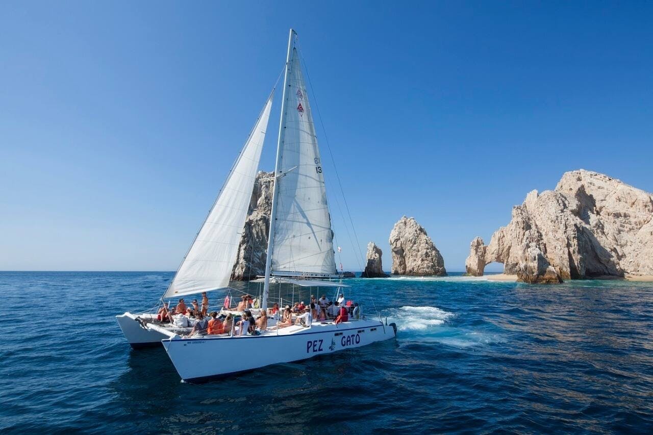 Pez Gato Catamaran Party Cruise from Cabo