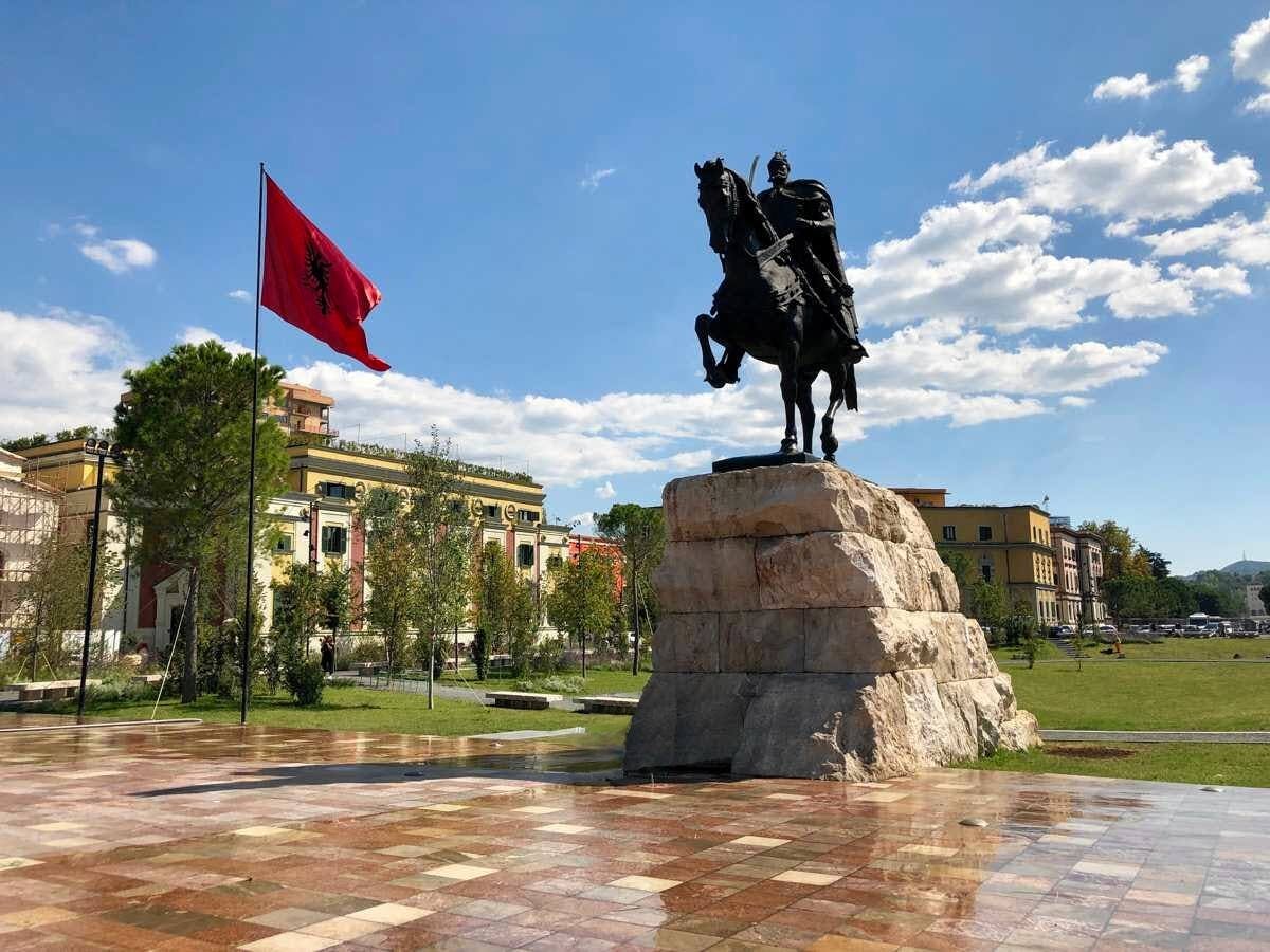 Two capital cities of Albania
