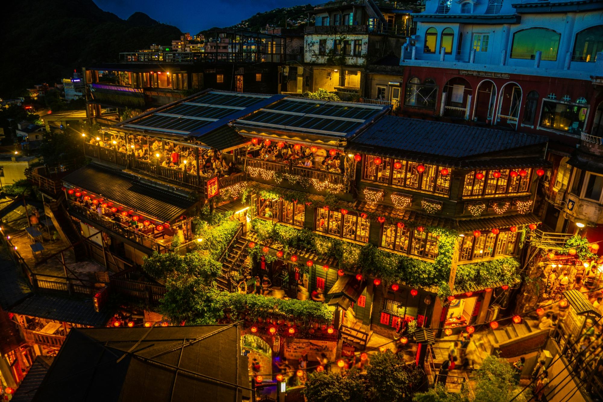 Excursão noturna em Jiufen saindo de Taipei