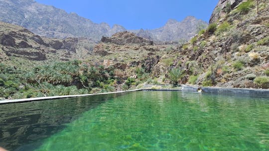 Privétour naar Wadi Sahtan en natuurlijke zwembaden vanuit Muscat met lunch