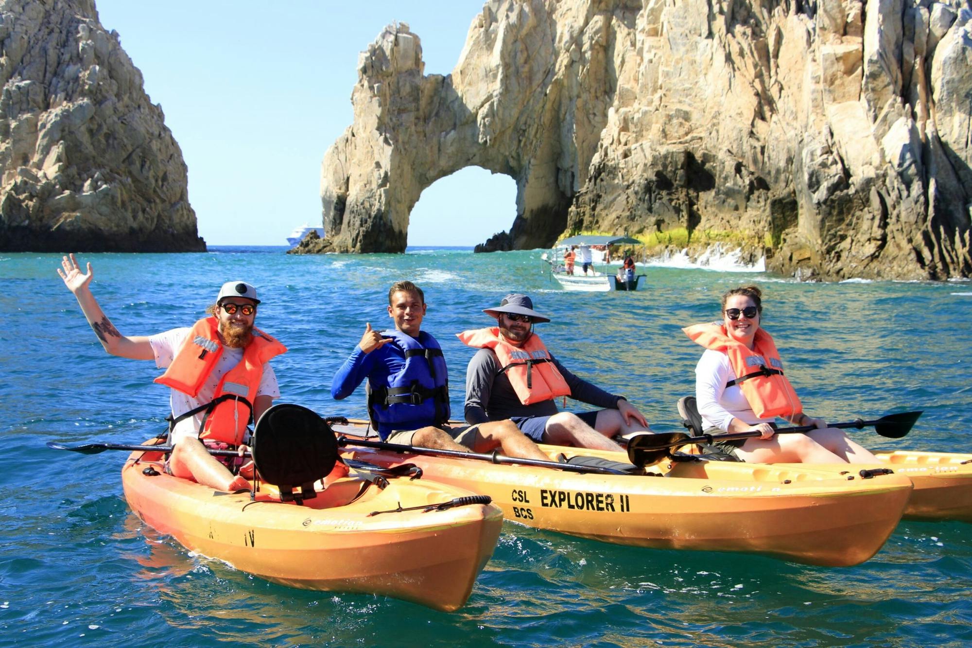 Passeio de caiaque e mergulho com snorkel em Los Cabos