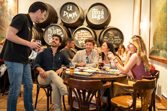 Malaga gastronomic tour with tapas, wine and rooftop access