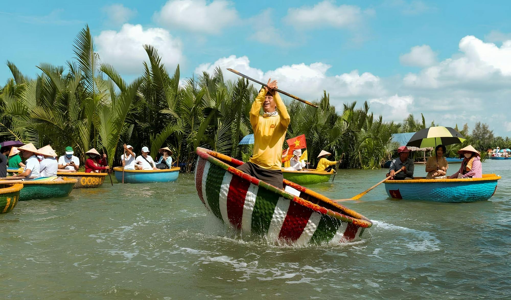 Monkey and Marble Mountains, Coconut Basket Boat en Hoi An-stadstour