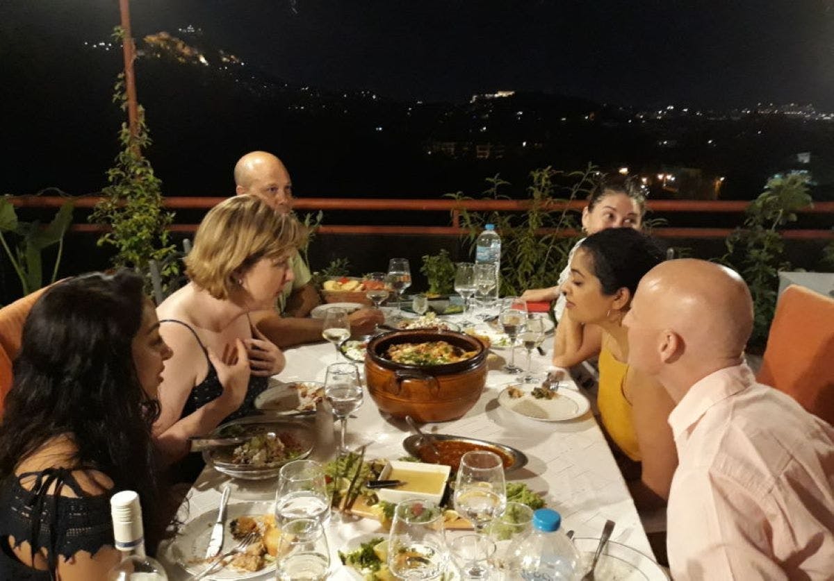 Dîner grec avec vue sur l'Acropole