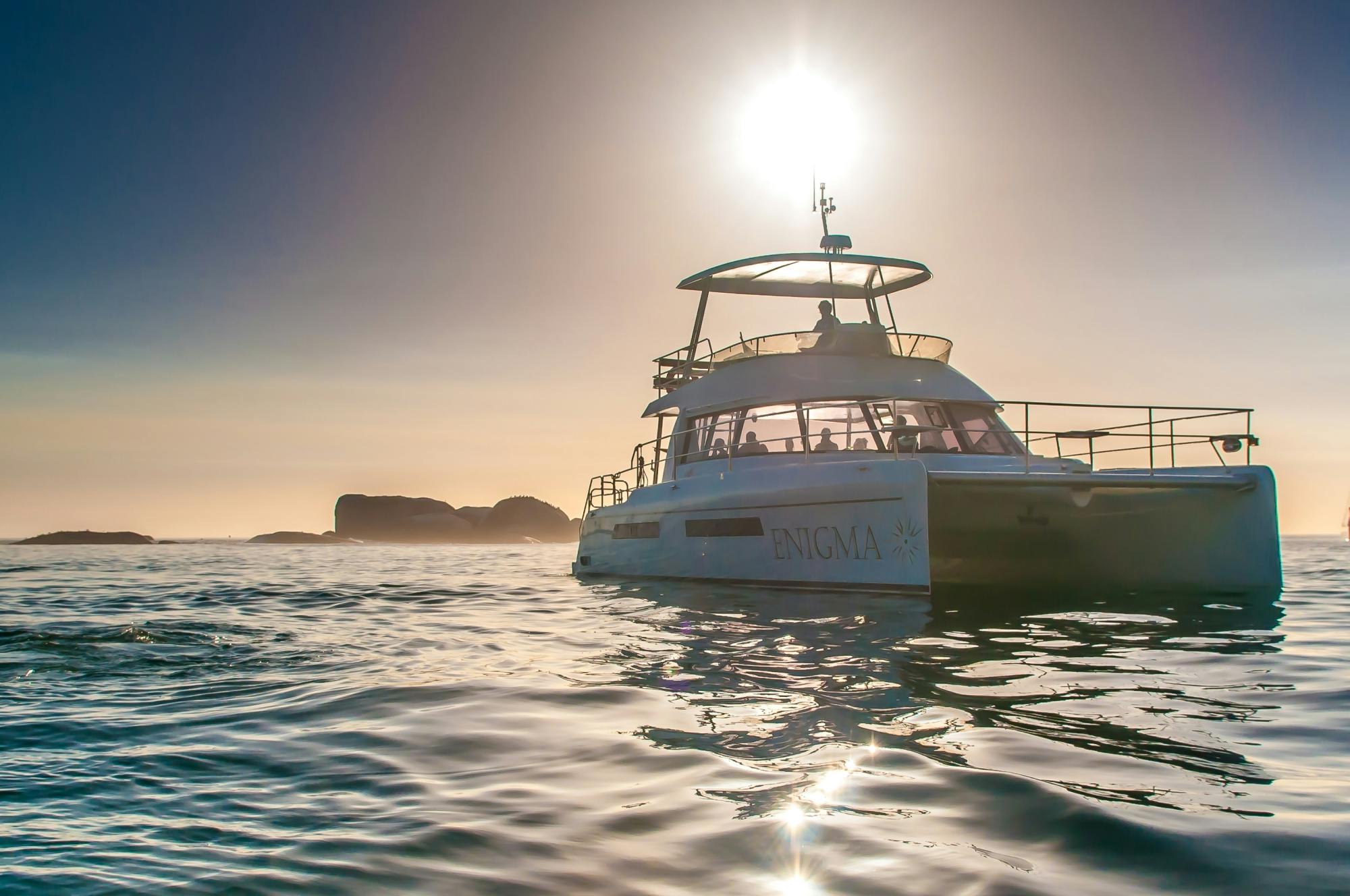 Crociera di lusso in catamarano al tramonto a Città del Capo con Prosecco