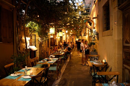 Rethymno by Night from Plakias