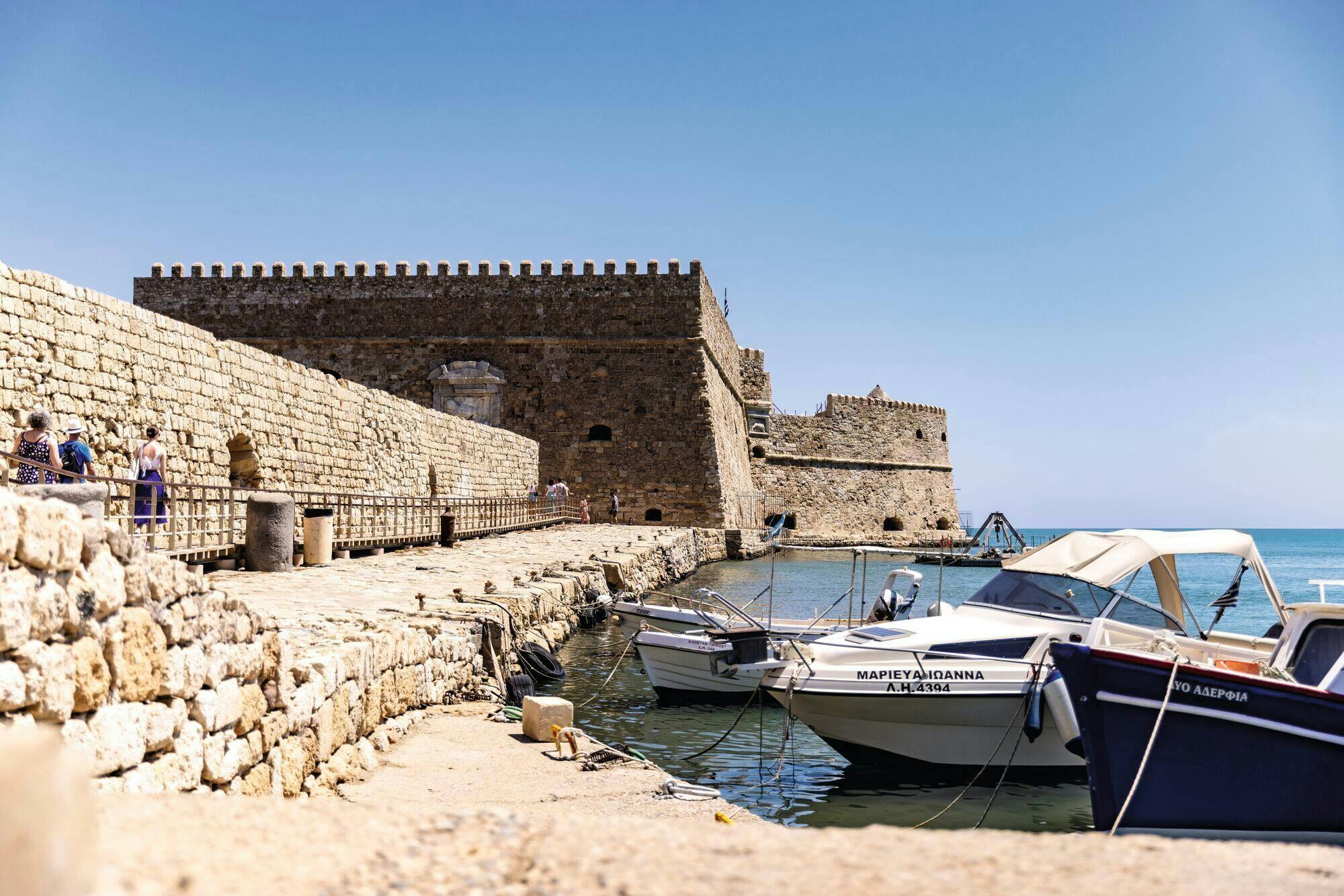 Knossos Palace and Heraklion from Plakias