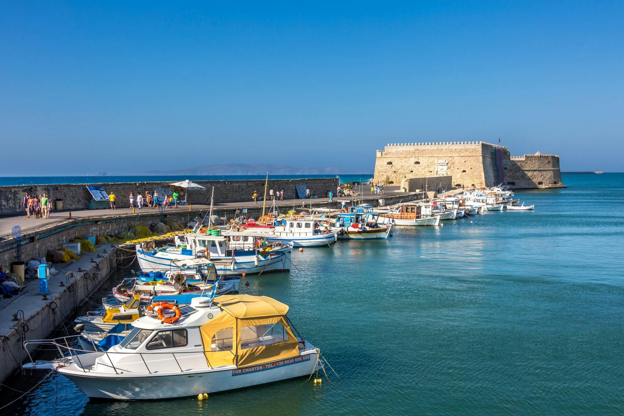 Knossos Palace and Heraklion from Plakias