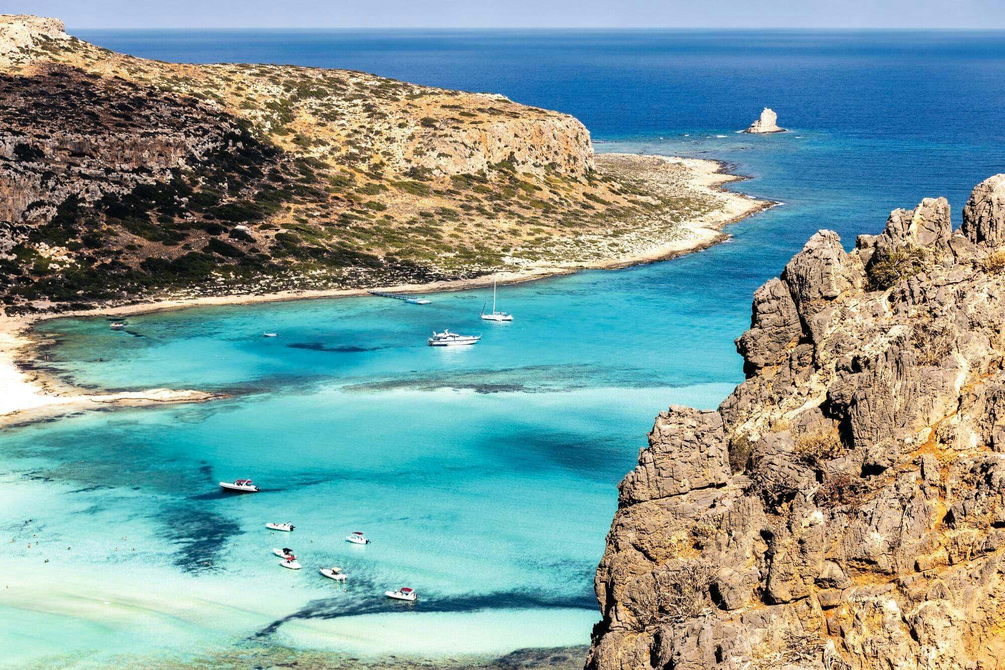 Gramvousa Island and Balos Lagoon from Plakias