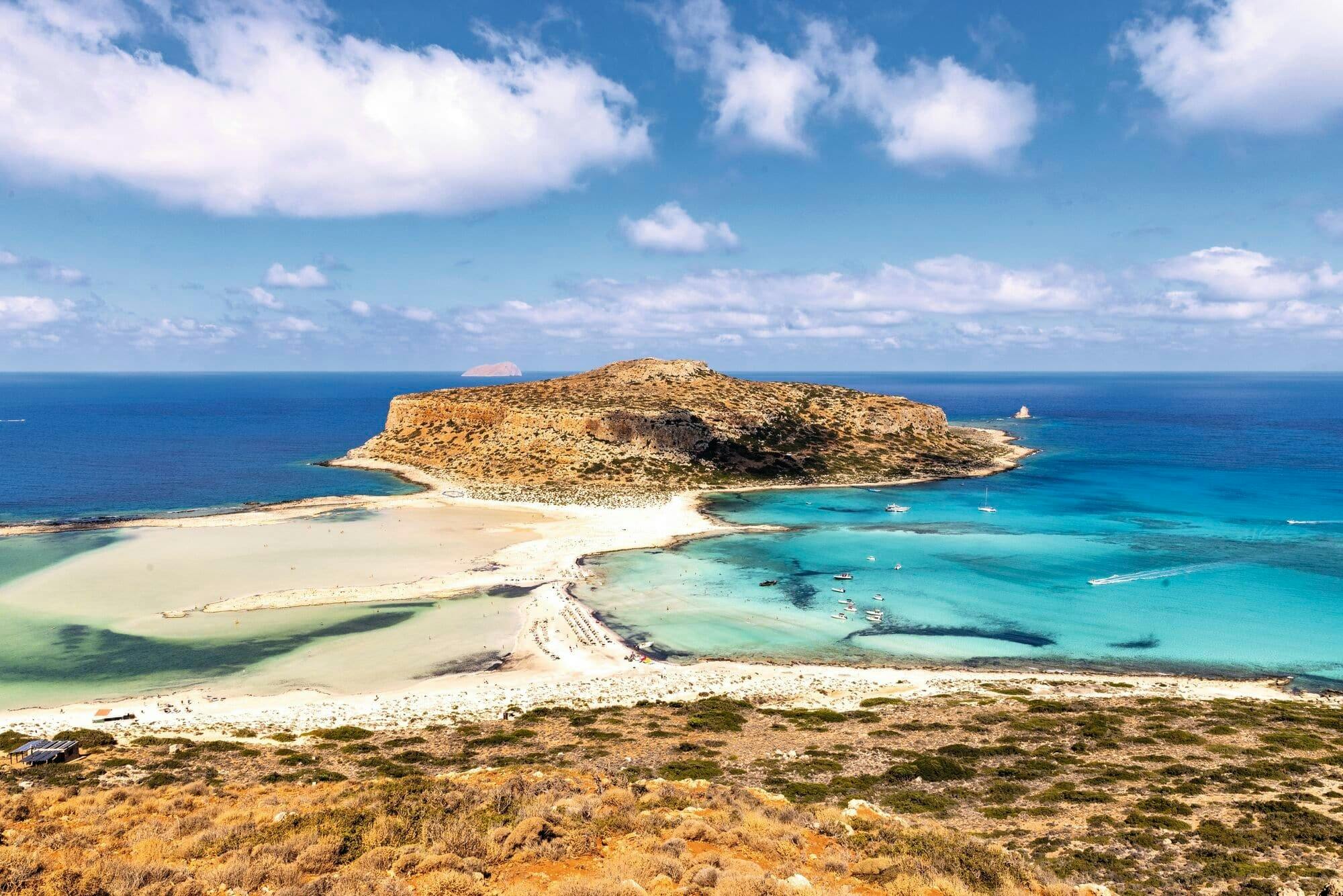 Gramvousa Island and Balos Lagoon from Plakias