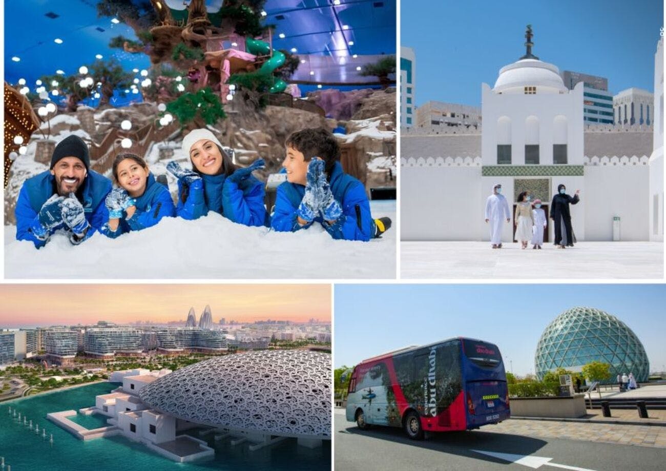 Schnee Abu Dhabi und Louvre Abu Dhabi + Willkommens-SIM und Touristen-Shuttle