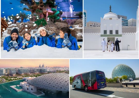 Nieve Abu Dhabi y Louvre Abu Dhabi + Tarjeta SIM de bienvenida y lanzadera turística