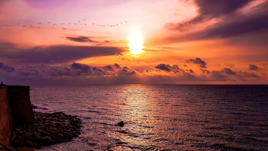 Apulien Bootsfahrt bei Sonnenuntergang