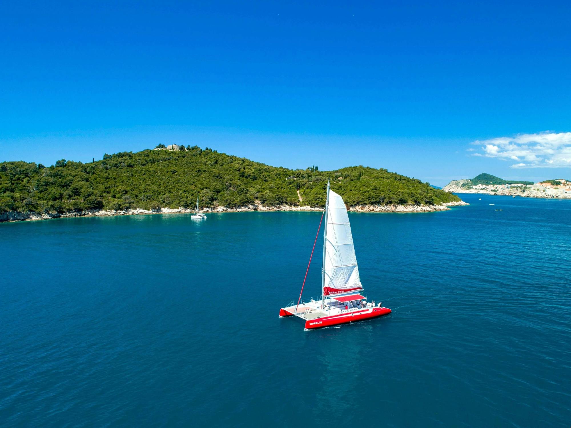 Dubrovnik & Blue Cave Catamaran Cruise with Swim Stops