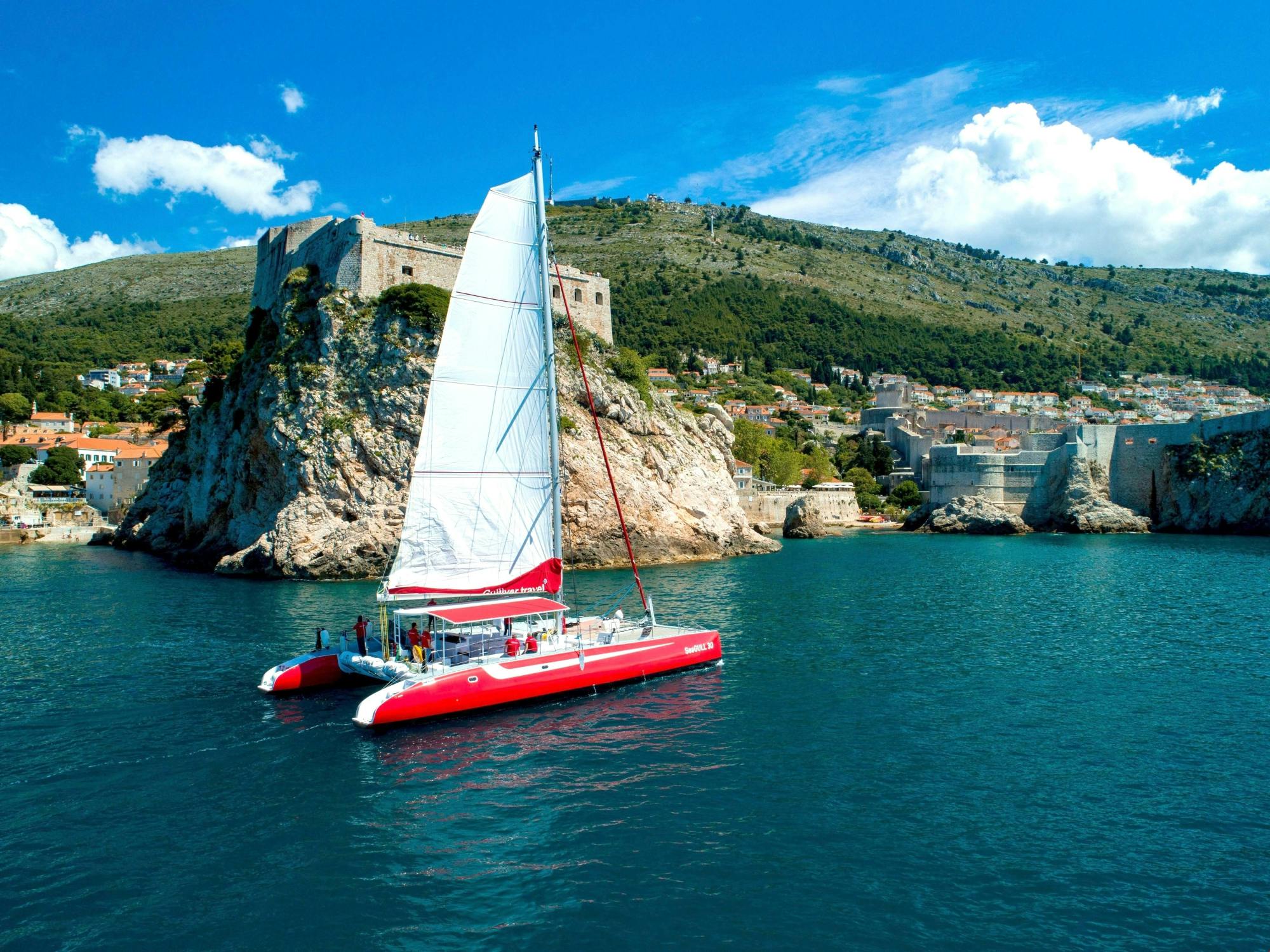 Dubrovnik & Blue Cave Catamaran Cruise with Swim Stops