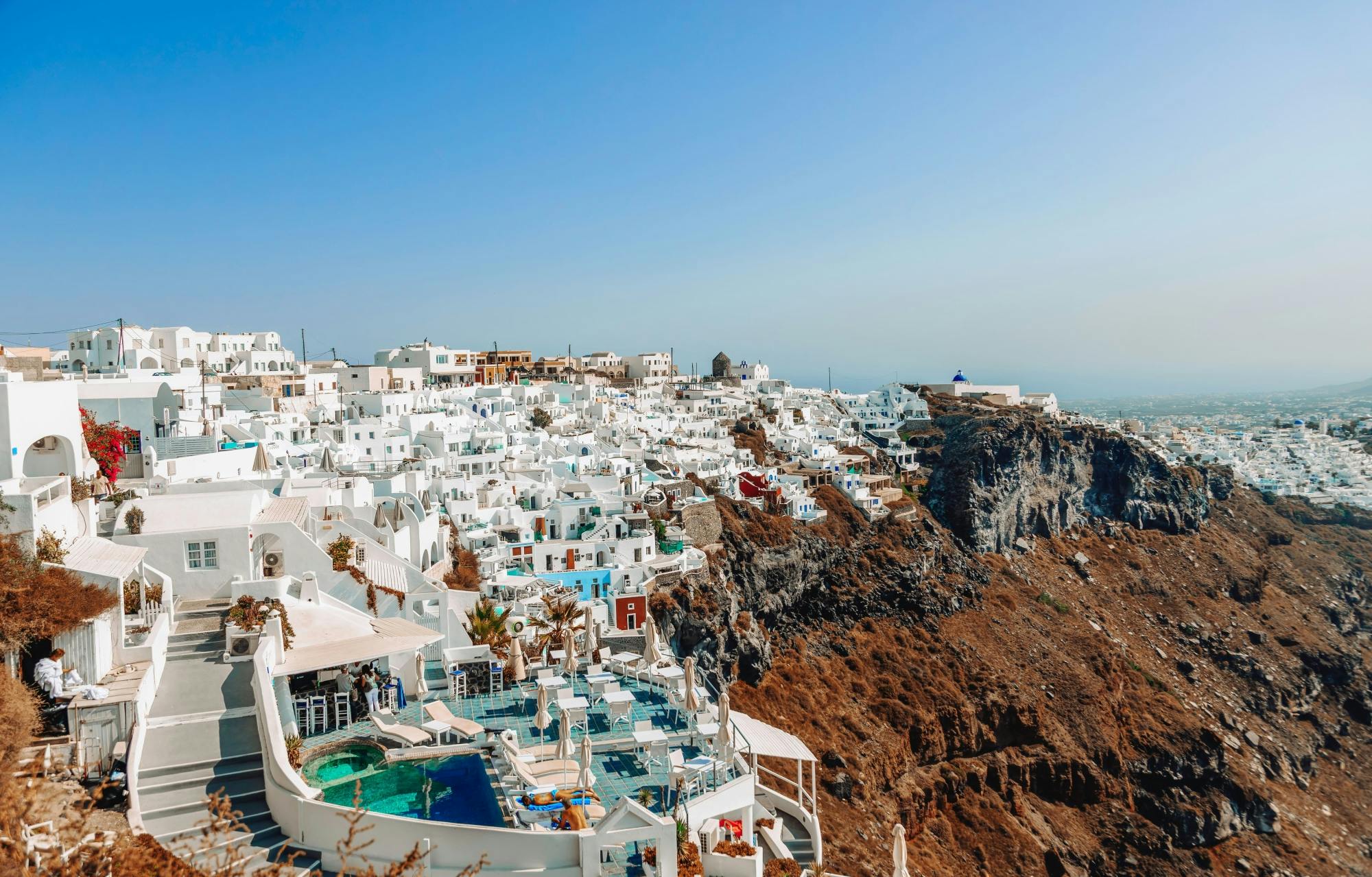 Santorini Walking Tour on Caldera Cliffs & Beer Tasting