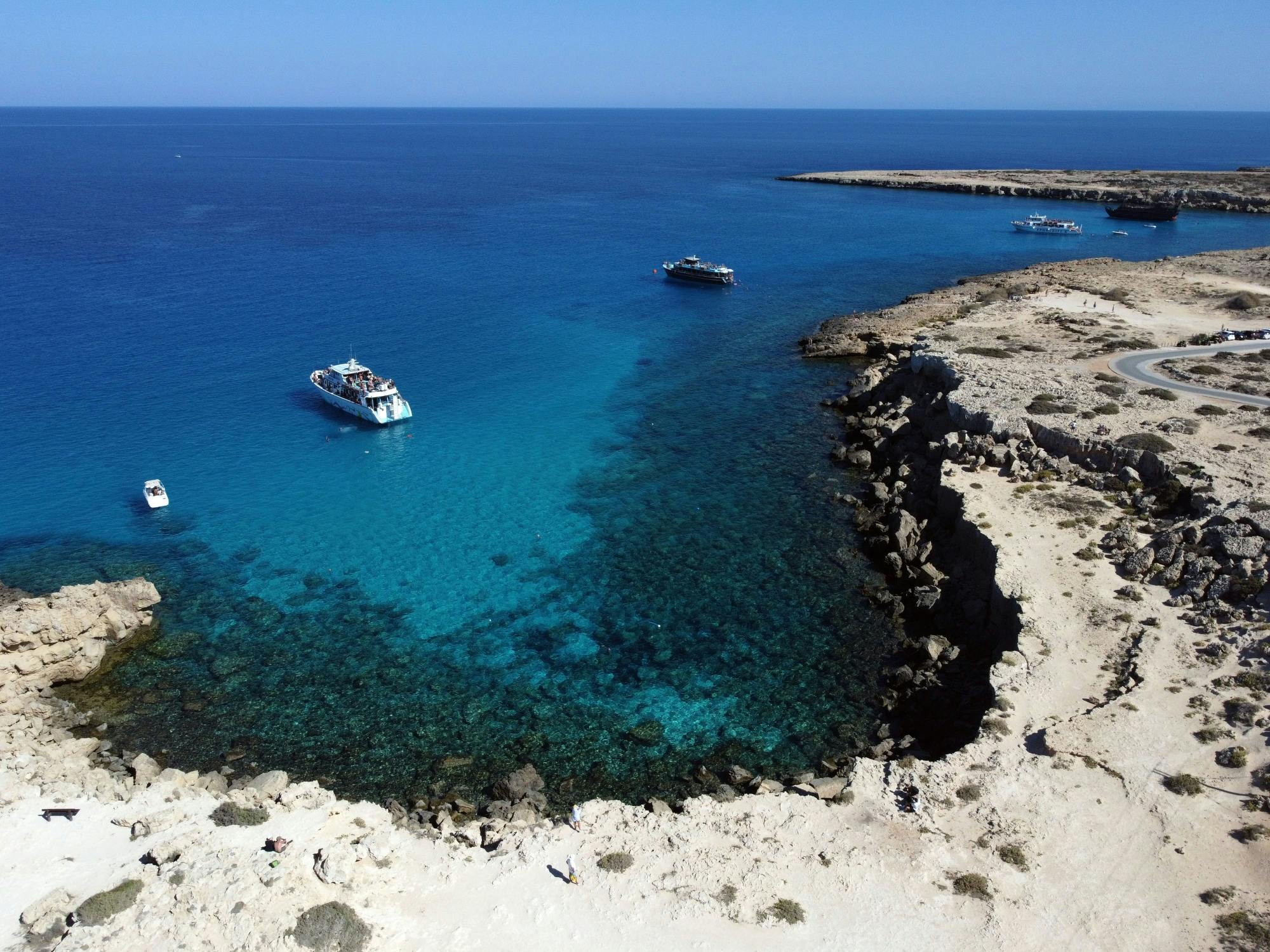 Theo's Boat Trip of Corfu and Mainland Greece with beach BBQ