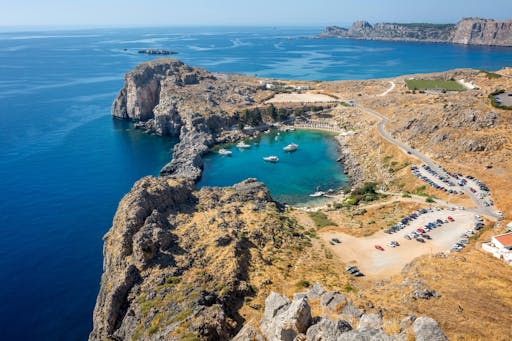 Boat Trip to Lindos with Swim Stops from Rhodes Port