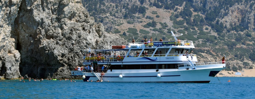Lindos mit dem Boot mit Badestopps ab Hafen Rhodos