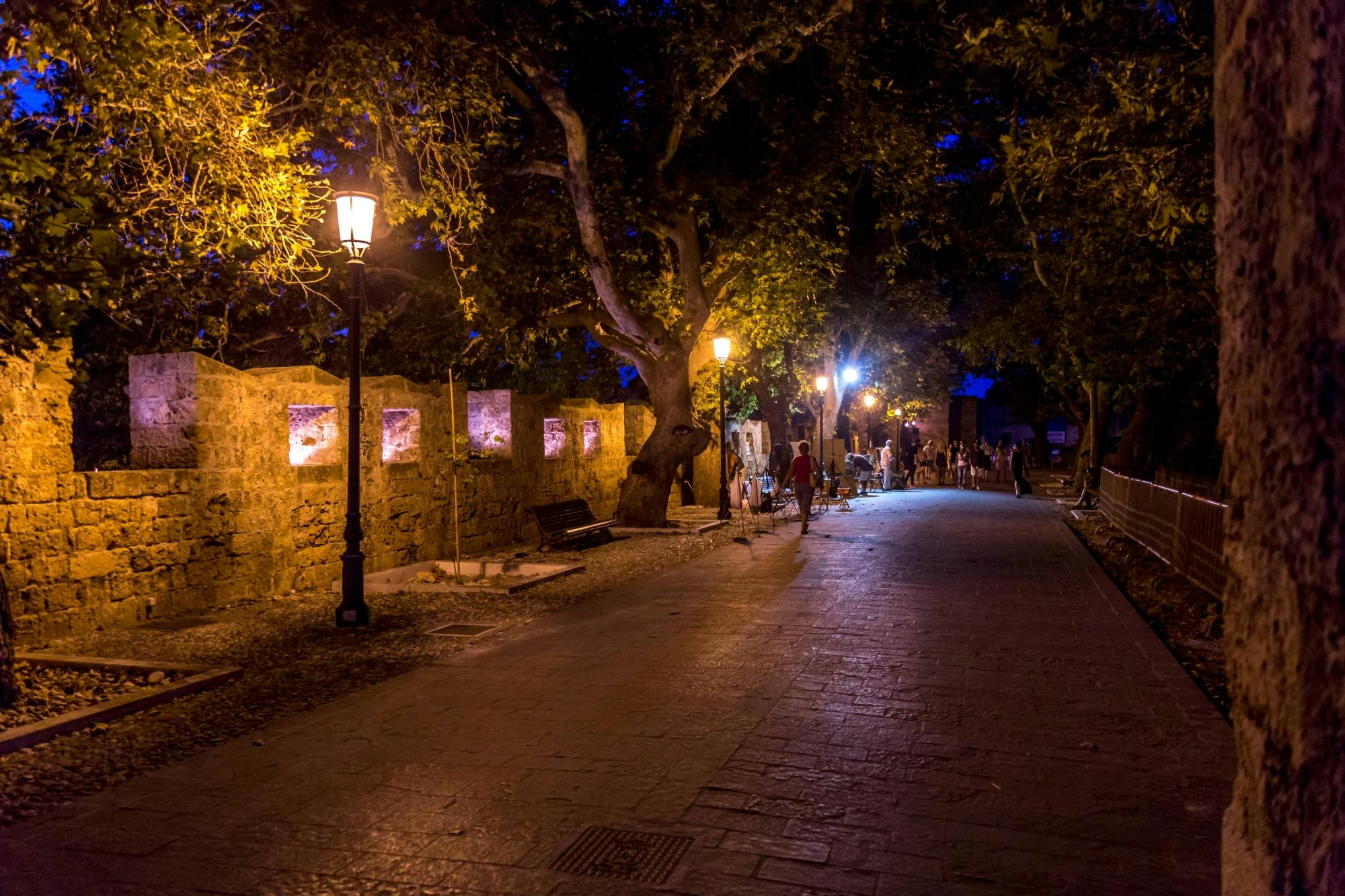 Rhodes Town by Night Transfer