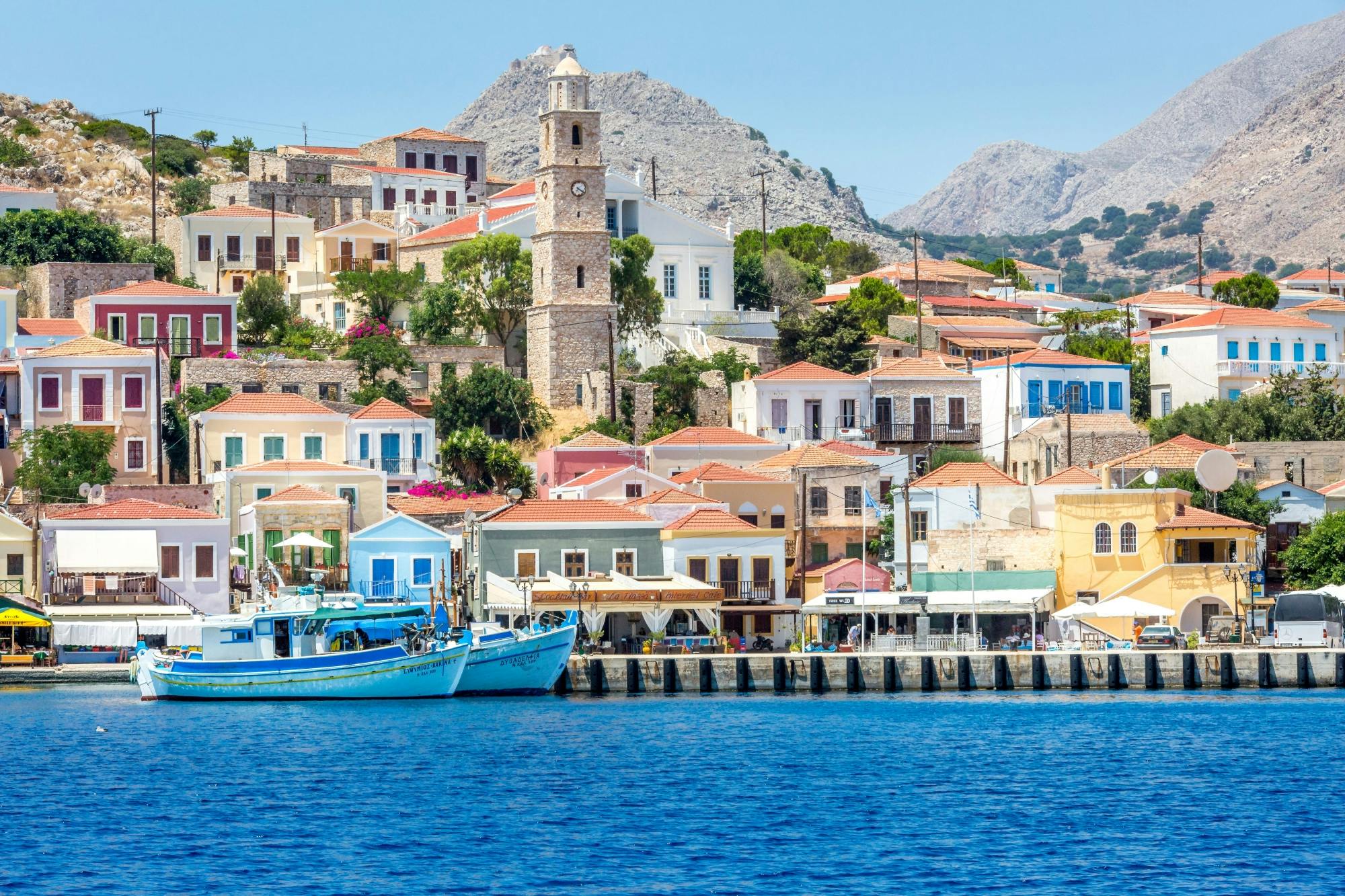 Excursion en bateau sur l'île de Chalki et visite de la vallée des Papillons