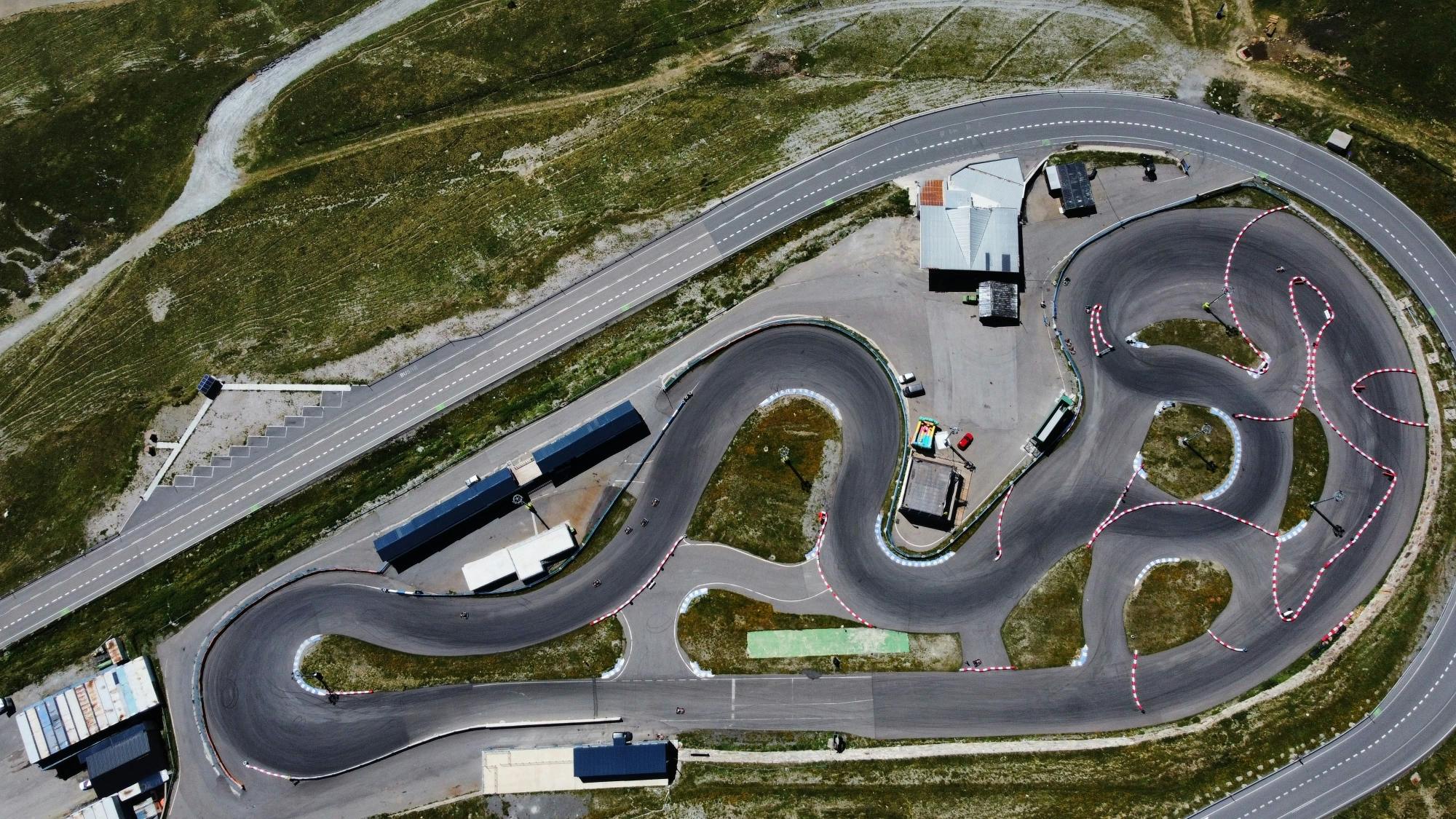 Karting or pit bike racing at Andorra Circuit