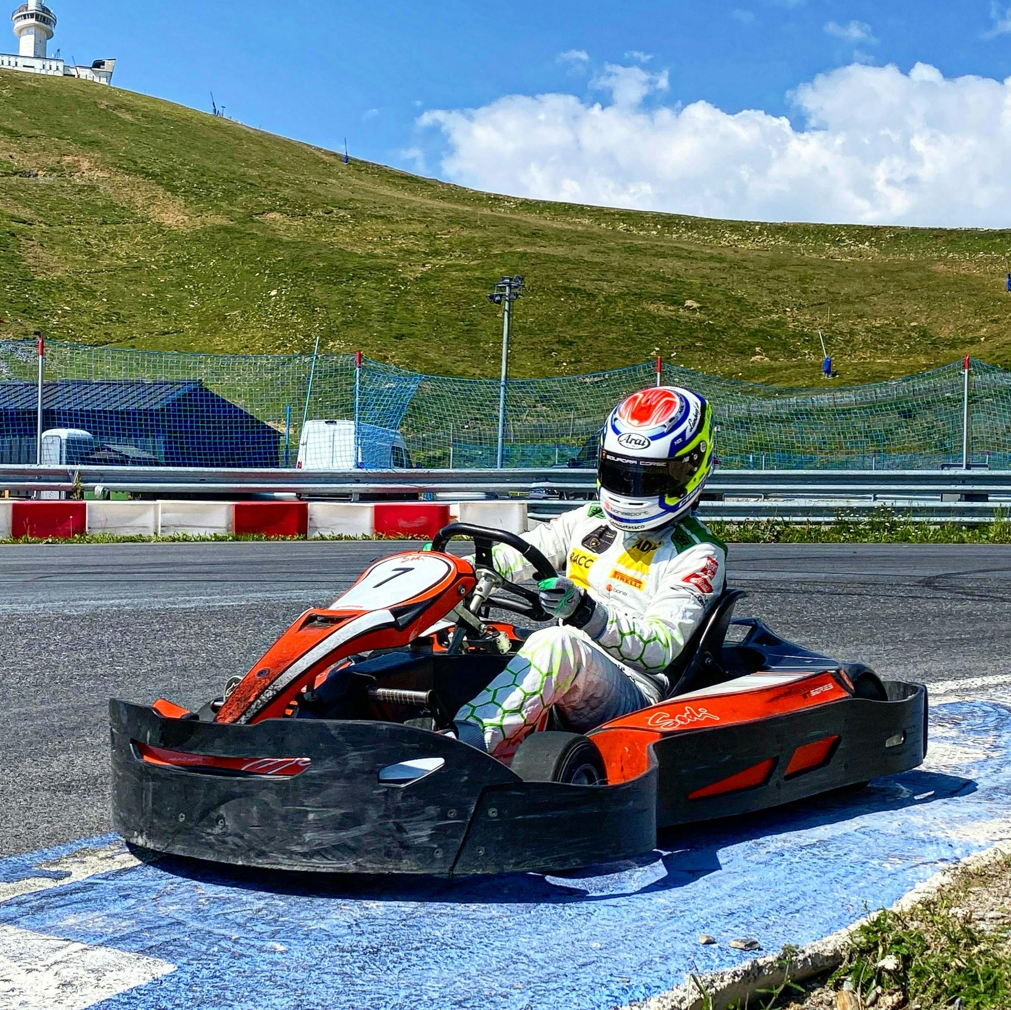 Karting or pit bike racing at Andorra Circuit