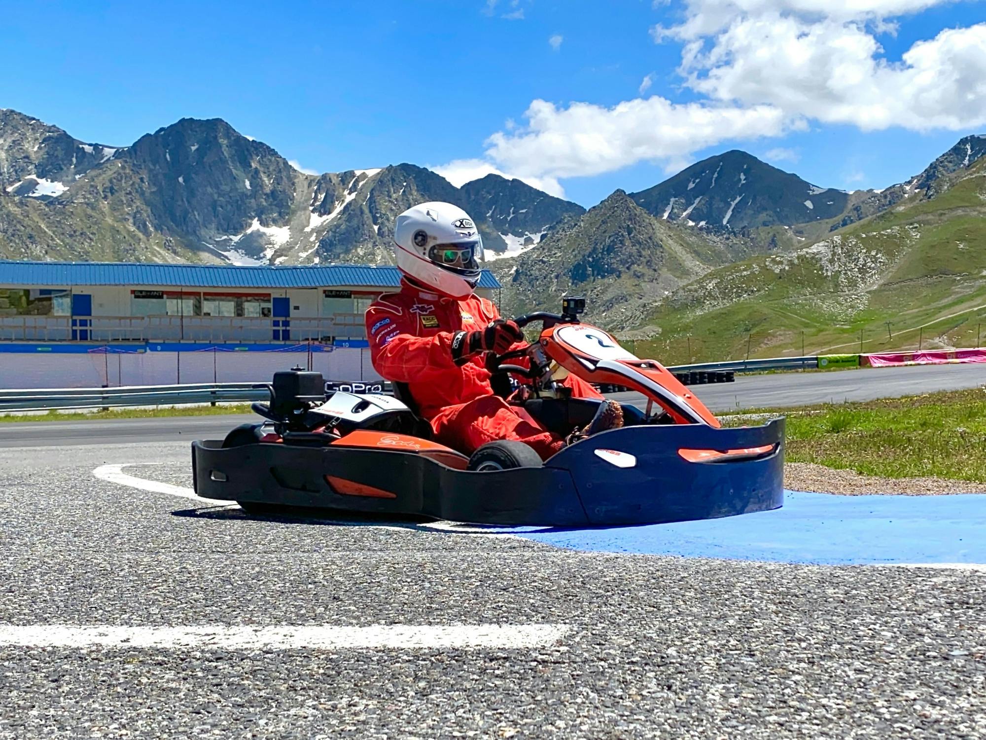 Karting or pit bike racing at Andorra Circuit