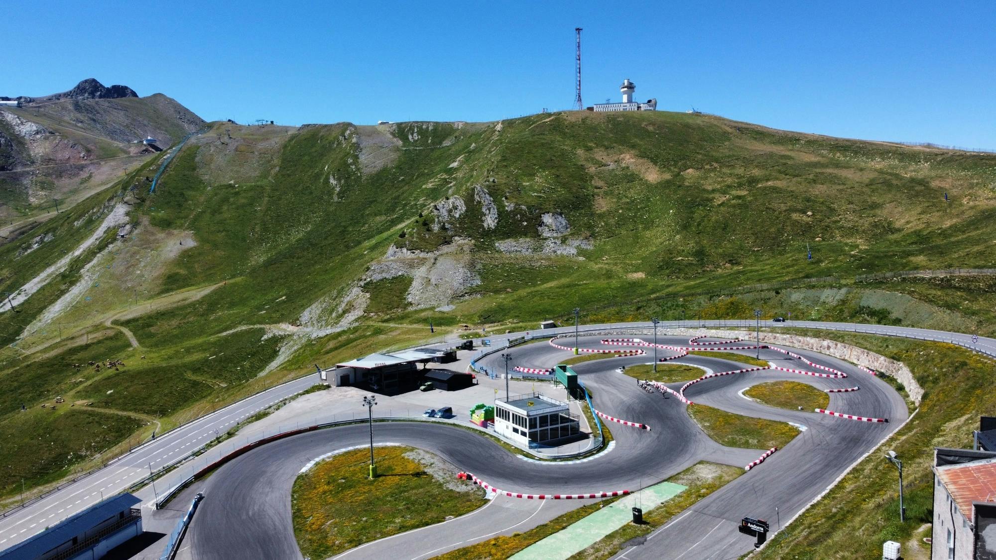 Karting or pit bike racing at Andorra Circuit