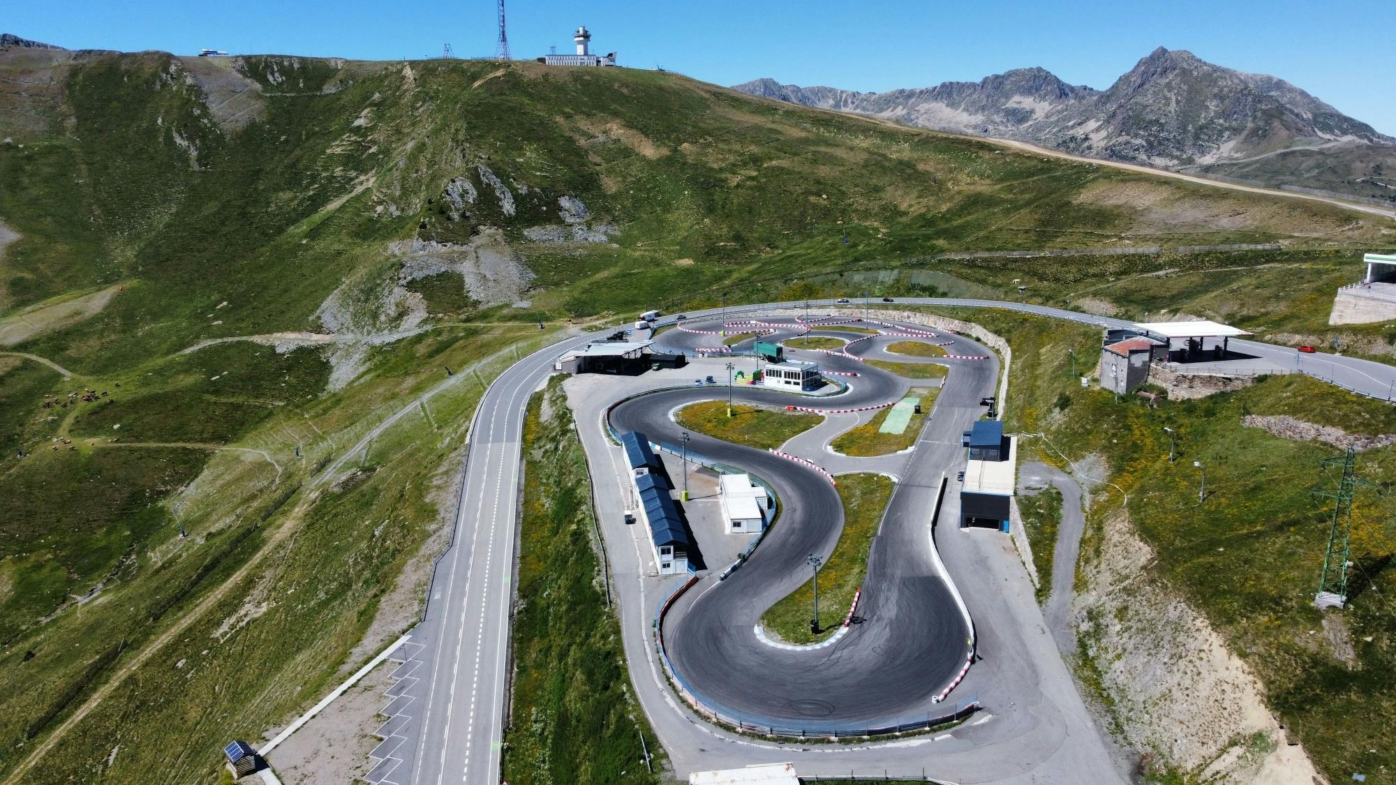 Karting or pit bike racing at Andorra Circuit