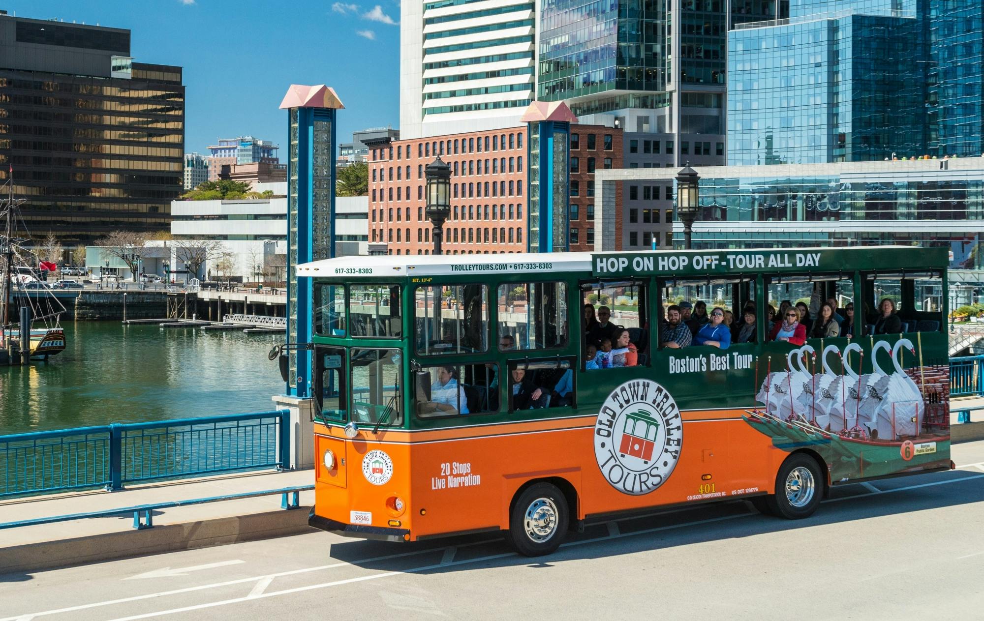 1-daagse of 2-daagse hop-on hop-off trolleytour door Boston