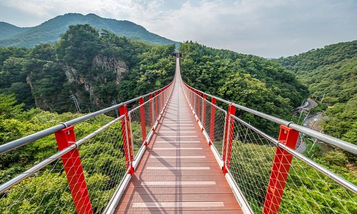 DMZ und die rote Hängebrücke über den Berg Gamaksan ab Seoul