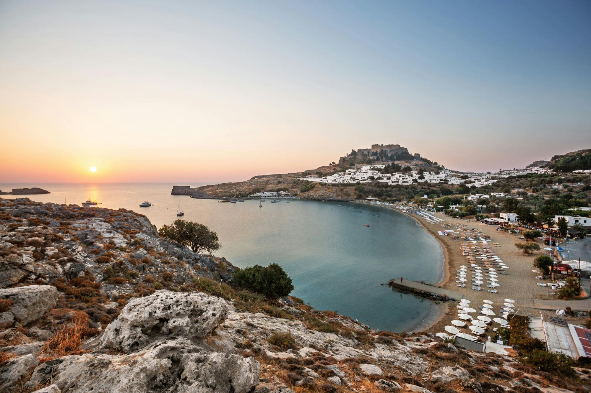 Transfert pour Lindos en soirée