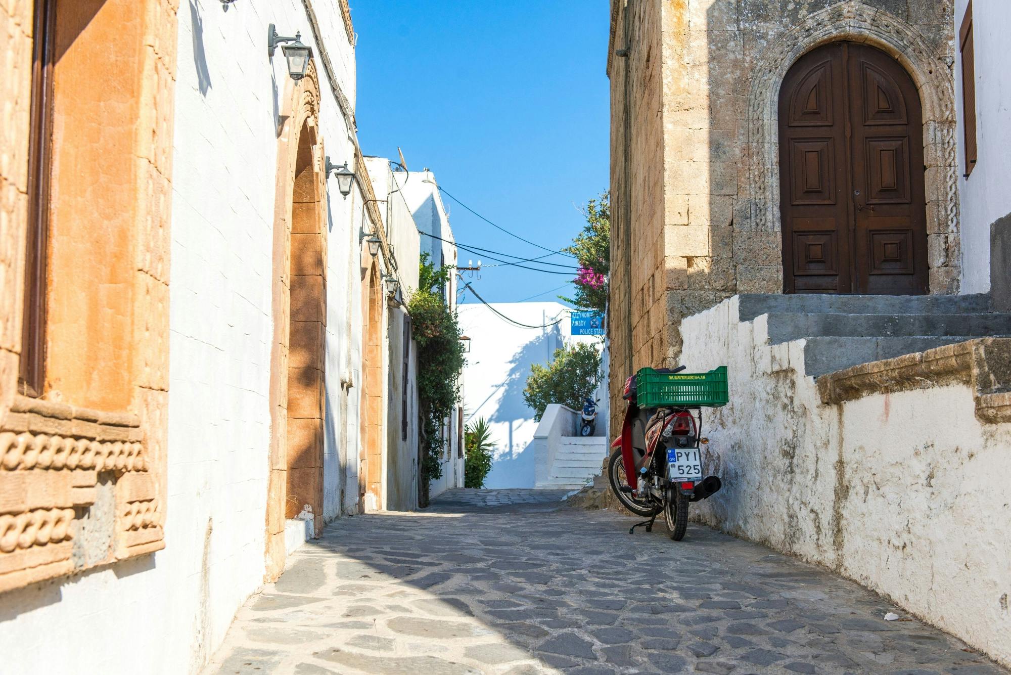 Boat Trip to Lindos with Swim Stops from Kolymbia Port